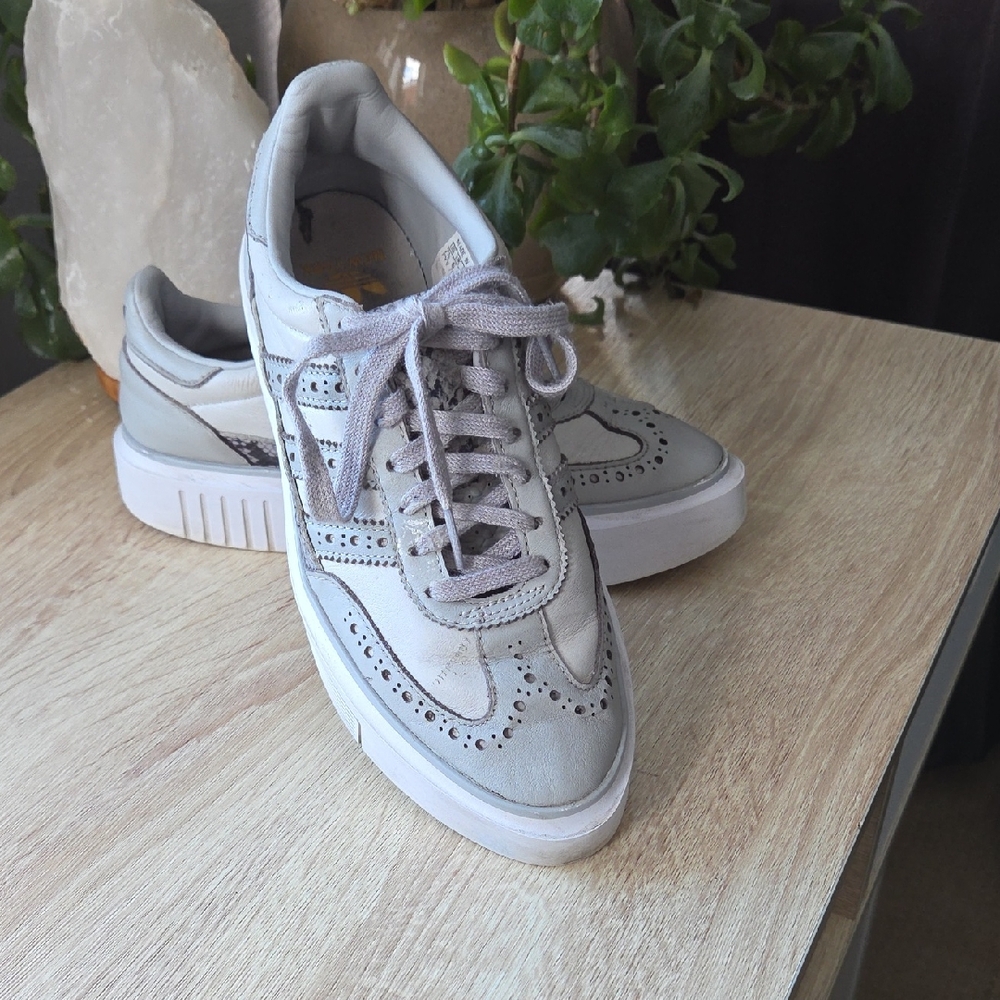 Adidas Sleek Super 72 Gray & Snakeskin Platform Sneakers